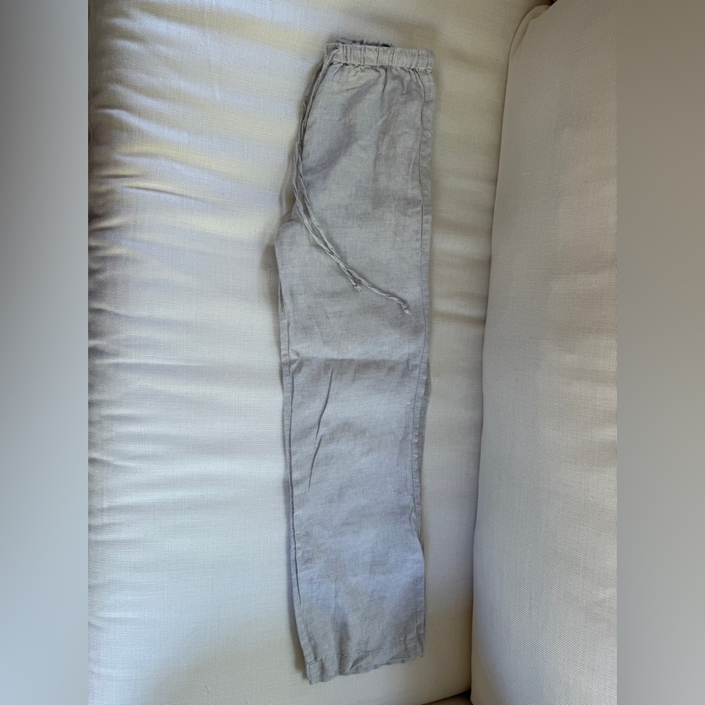 Reformation Oatmeal Linen Pants - Picture 4 of 14